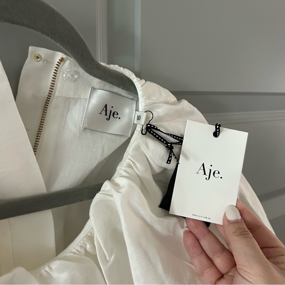 NWT Aje Mimosa Psychedelia Cutout Mini Dress Ivory - Picture 14 of 16